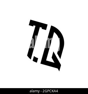 TQ logo with geometric shape vector monogram design template isolated on white background Stock Vector