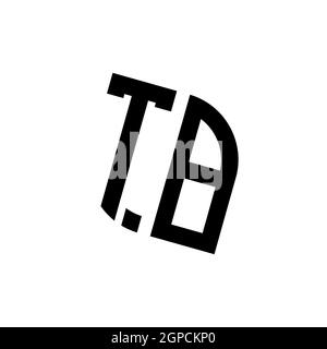 TB logo with geometric shape vector monogram design template isolated on white background Stock Vector