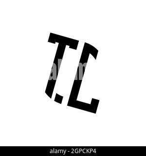 TL logo with geometric shape vector monogram design template isolated on white background Stock Vector