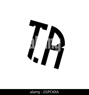 TR logo with geometric shape vector monogram design template isolated on white background Stock Vector