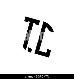 TC logo with geometric shape vector monogram design template isolated on white background Stock Vector