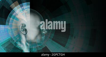 Data Science Abstract Complex Algorithm Calculation Concept Stock Photo