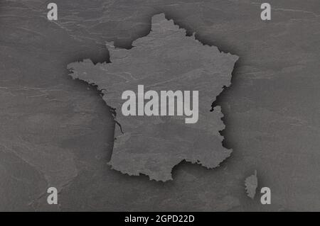 Map of France on texture Stock Photo - Alamy