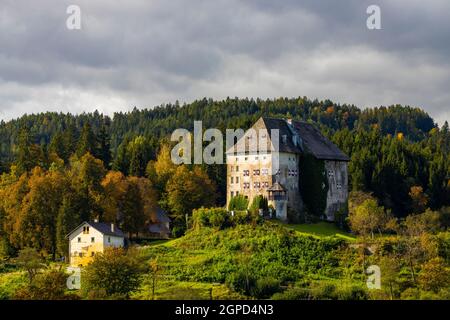 Moosburg castle in Carinthia, Austria Stock Photo