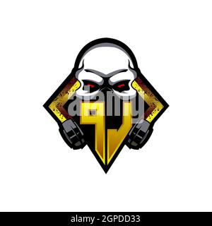 RL Logo ESport Gaming Initial with Blue Light Color design vector template Stock Vector