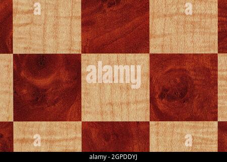 Wooden chessboard close up for background Stock Photo