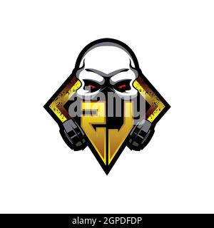 LN Logo ESport Gaming Initial with Blue Light Color design vector template Stock Vector