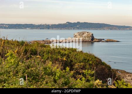 Islet on the northwest coast of Spain Stock Photo - Alamy