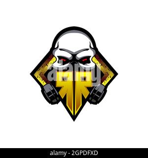 SZ Logo ESport Gaming Initial with Blue Light Color design vector template Stock Vector