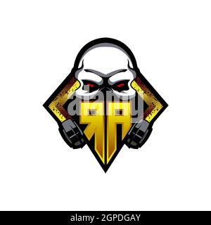 SA Logo ESport Gaming Initial with Blue Light Color design vector template Stock Vector