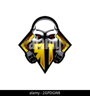 SN Logo ESport Gaming Initial with Blue Light Color design vector template Stock Vector