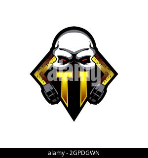 VL Logo ESport Gaming Initial with Blue Light Color design vector template Stock Vector