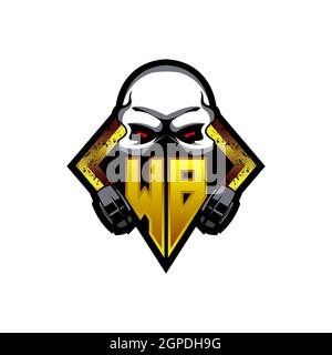 ZB Logo ESport Gaming Initial with Blue Light Color design vector template Stock Vector