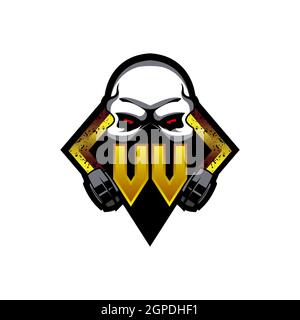 YY Logo ESport Gaming Initial with Blue Light Color design vector template Stock Vector