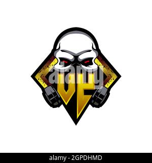 YS Logo ESport Gaming Initial with Blue Light Color design vector template Stock Vector