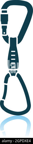 Alpinist Quickdraw Icon Stock Vector