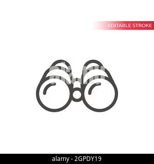 Binoculars line vector icon Stock Vector