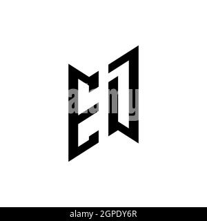 EN Monogram Logo Letter Headphone and Microphone shape style vector, Podcast Studio Logo Stock Vector