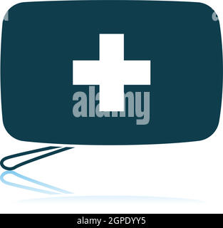 Alpinist First Aid Kit Icon Stock Vector
