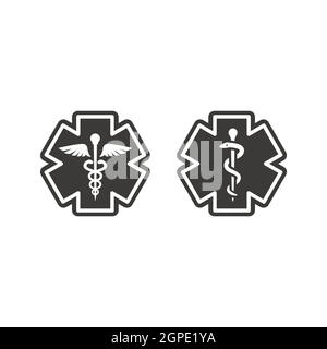 First aid, medical emergency vector symbol Stock Vector