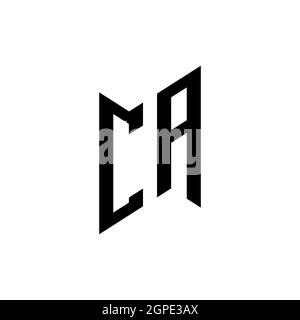 CA Monogram geometric shape style template. Monogram initial design vector isolated on white background Stock Vector
