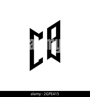 CB Monogram geometric shape style template. Monogram initial design vector isolated on white background Stock Vector