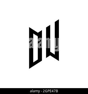 OU Monogram geometric shape style template. Monogram initial design vector isolated on white background Stock Vector
