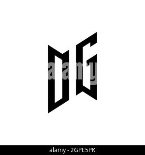 OG Monogram geometric shape style template. Monogram initial design vector isolated on white background Stock Vector