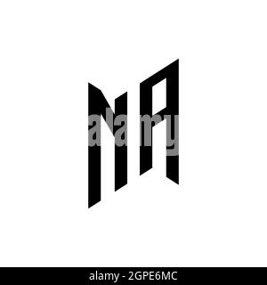 NA Monogram geometric shape style template. Monogram initial design vector isolated on white background Stock Vector