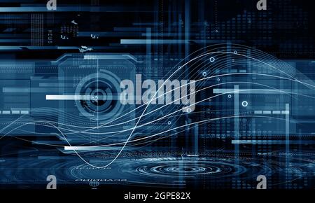 Background conceptual image of digital 3d icons Stock Photo