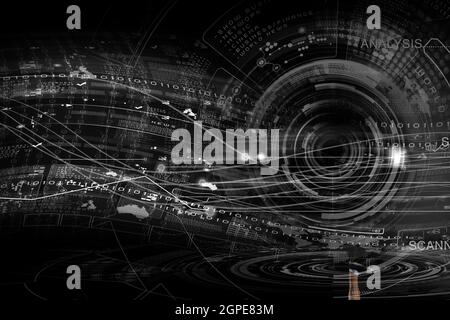 Background conceptual image of digital 3d icons Stock Photo
