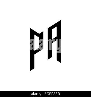 PA Monogram geometric shape style template. Monogram initial design vector isolated on white background Stock Vector