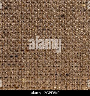 Rustic canvas fabric texture in brown woven color. Stock Photo