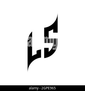 NU Monogram geometric shape style template. Monogram initial design vector isolated on white background Stock Vector