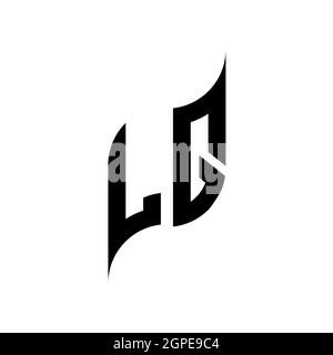 NR Monogram geometric shape style template. Monogram initial design vector isolated on white background Stock Vector