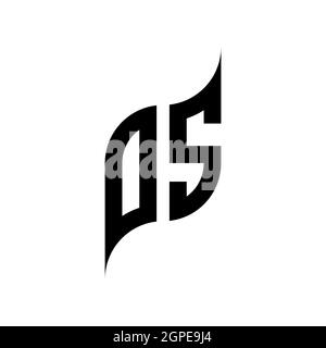 OS Monogram geometric shape style template. Monogram initial design vector isolated on white background Stock Vector