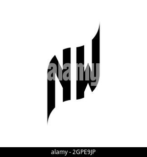 LU Monogram geometric shape style template. Monogram initial design vector isolated on white background Stock Vector