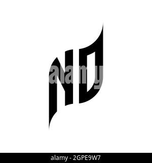 LN Monogram geometric shape style template. Monogram initial design vector isolated on white background Stock Vector