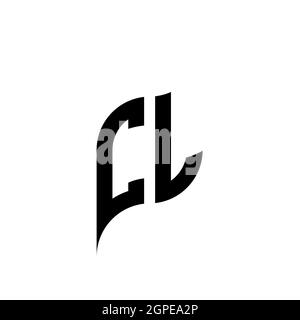 CL Monogram geometric shape style template. Monogram initial design vector isolated on white background Stock Vector