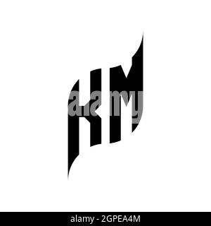MN Monogram geometric shape style template. Monogram initial design vector isolated on white background Stock Vector