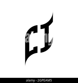CI Monogram geometric shape style template. Monogram initial design vector isolated on white background Stock Vector