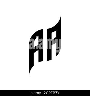 AA Monogram geometric shape style template. Monogram initial design vector isolated on white background Stock Vector