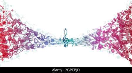 Notes Staff Stock Vector