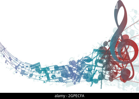 Notes Staff Stock Vector
