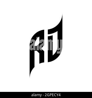 RD Monogram geometric shape style template. Monogram initial design vector isolated on white background Stock Vector