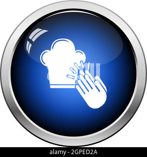 Clapping Palms To Toque Icon Stock Vector