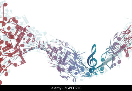 Notes Staff Stock Vector