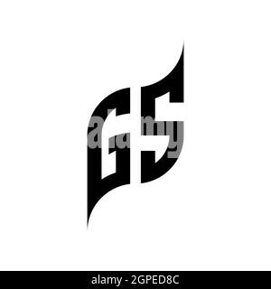 GS Monogram geometric shape style template. Monogram initial design vector isolated on white background Stock Vector