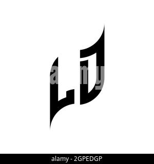 LD Monogram geometric shape style template. Monogram initial design vector isolated on white background Stock Vector