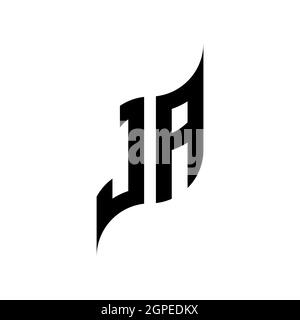 JA Monogram geometric shape style template. Monogram initial design vector isolated on white background Stock Vector